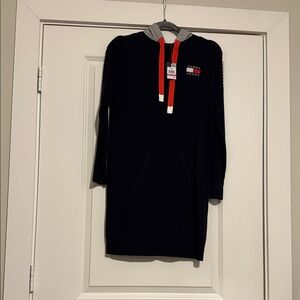 Men's Black Sweater with Red Accents